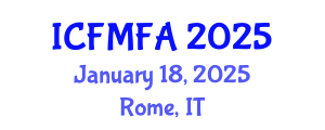 International Conference on Fluid Mechanics and Flow Analysis (ICFMFA) January 18, 2025 - Rome, Italy