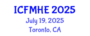 International Conference on Fluid Mechanics and Hydraulic Engineering (ICFMHE) July 19, 2025 - Toronto, Canada