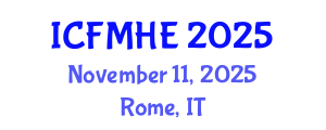 International Conference on Fluid Mechanics and Hydraulic Engineering (ICFMHE) November 11, 2025 - Rome, Italy