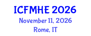 International Conference on Fluid Mechanics and Hydraulic Engineering (ICFMHE) November 11, 2026 - Rome, Italy