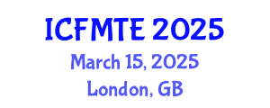 International Conference on Fluid Mechanics and Thermal Engineering (ICFMTE) March 15, 2025 - London, United Kingdom