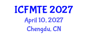 International Conference on Fluid Mechanics and Thermal Engineering (ICFMTE) April 10, 2027 - Chengdu, China International Conference on Fluid Mechanics and Thermal Engineering (ICFMTE) April 10, 2027 - Chengdu, China