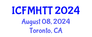 International Conference on Fluid Mechanics, Heat Transfer and Thermodynamics (ICFMHTT) August 08, 2024 - Toronto, Canada