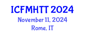 International Conference on Fluid Mechanics, Heat Transfer and Thermodynamics (ICFMHTT) November 11, 2024 - Rome, Italy