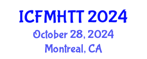 International Conference on Fluid Mechanics, Heat Transfer and Thermodynamics (ICFMHTT) October 28, 2024 - Montreal, Canada