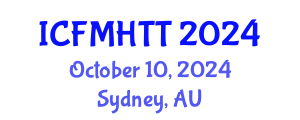 International Conference on Fluid Mechanics, Heat Transfer and Thermodynamics (ICFMHTT) October 10, 2024 - Sydney, Australia