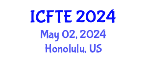 International Conference on Fluids and Thermal Engineering (ICFTE) May 02, 2024 - Honolulu, United States