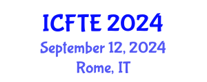 International Conference on Fluids and Thermal Engineering (ICFTE) September 12, 2024 - Rome, Italy