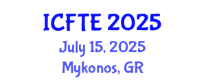 International Conference on Fluids and Thermal Engineering (ICFTE) July 15, 2025 - Mykonos, Greece