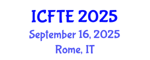 International Conference on Fluids and Thermal Engineering (ICFTE) September 16, 2025 - Rome, Italy