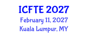 International Conference on Fluids and Thermal Engineering (ICFTE) February 11, 2027 - Kuala Lumpur, Malaysia International Conference on Fluids and Thermal Engineering (ICFTE) February 11, 2027 - Kuala Lumpur, Malaysia
