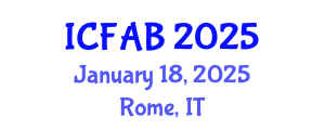 International Conference on Food and Agricultural Biotechnology (ICFAB) January 18, 2025 - Rome, Italy