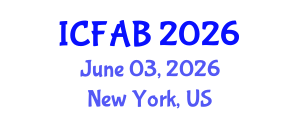 International Conference on Food and Agricultural Biotechnology (ICFAB) June 03, 2026 - New York, United States