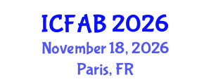 International Conference on Food and Agricultural Biotechnology (ICFAB) November 18, 2026 - Paris, France