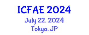 International Conference on Food and Agricultural Engineering (ICFAE) July 22, 2024 - Tokyo, Japan