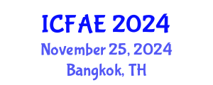 International Conference on Food and Agricultural Engineering (ICFAE) November 25, 2024 - Bangkok, Thailand
