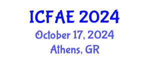 International Conference on Food and Agricultural Engineering (ICFAE) October 17, 2024 - Athens, Greece