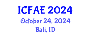 International Conference on Food and Agricultural Engineering (ICFAE) October 24, 2024 - Bali, Indonesia