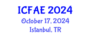 International Conference on Food and Agricultural Engineering (ICFAE) October 17, 2024 - Istanbul, Turkey