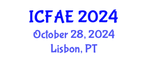 International Conference on Food and Agricultural Engineering (ICFAE) October 28, 2024 - Lisbon, Portugal