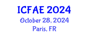International Conference on Food and Agricultural Engineering (ICFAE) October 28, 2024 - Paris, France
