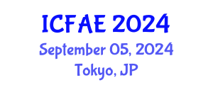 International Conference on Food and Agricultural Engineering (ICFAE) September 05, 2024 - Tokyo, Japan