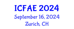 International Conference on Food and Agricultural Engineering (ICFAE) September 16, 2024 - Zurich, Switzerland