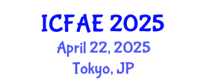 International Conference on Food and Agricultural Engineering (ICFAE) April 22, 2025 - Tokyo, Japan