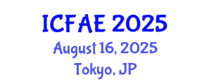 International Conference on Food and Agricultural Engineering (ICFAE) August 16, 2025 - Tokyo, Japan