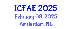 International Conference on Food and Agricultural Engineering (ICFAE) February 08, 2025 - Amsterdam, Netherlands