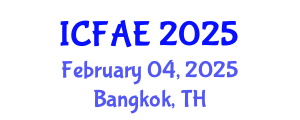 International Conference on Food and Agricultural Engineering (ICFAE) February 04, 2025 - Bangkok, Thailand