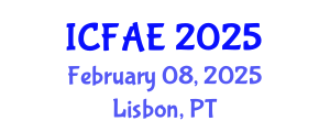 International Conference on Food and Agricultural Engineering (ICFAE) February 08, 2025 - Lisbon, Portugal