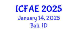 International Conference on Food and Agricultural Engineering (ICFAE) January 14, 2025 - Bali, Indonesia