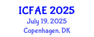 International Conference on Food and Agricultural Engineering (ICFAE) July 19, 2025 - Copenhagen, Denmark