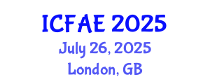 International Conference on Food and Agricultural Engineering (ICFAE) July 26, 2025 - London, United Kingdom