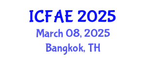 International Conference on Food and Agricultural Engineering (ICFAE) March 08, 2025 - Bangkok, Thailand