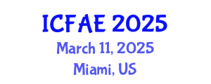 International Conference on Food and Agricultural Engineering (ICFAE) March 11, 2025 - Miami, United States