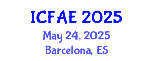 International Conference on Food and Agricultural Engineering (ICFAE) May 24, 2025 - Barcelona, Spain