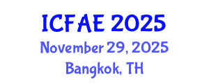 International Conference on Food and Agricultural Engineering (ICFAE) November 29, 2025 - Bangkok, Thailand