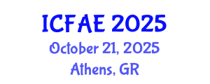 International Conference on Food and Agricultural Engineering (ICFAE) October 21, 2025 - Athens, Greece