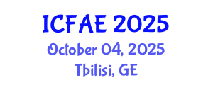 International Conference on Food and Agricultural Engineering (ICFAE) October 04, 2025 - Tbilisi, Georgia