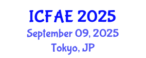 International Conference on Food and Agricultural Engineering (ICFAE) September 09, 2025 - Tokyo, Japan