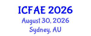 International Conference on Food and Agricultural Engineering (ICFAE) August 30, 2026 - Sydney, Australia