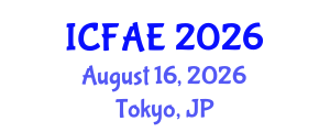 International Conference on Food and Agricultural Engineering (ICFAE) August 16, 2026 - Tokyo, Japan