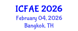 International Conference on Food and Agricultural Engineering (ICFAE) February 04, 2026 - Bangkok, Thailand