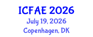 International Conference on Food and Agricultural Engineering (ICFAE) July 19, 2026 - Copenhagen, Denmark