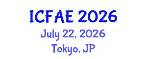 International Conference on Food and Agricultural Engineering (ICFAE) July 22, 2026 - Tokyo, Japan