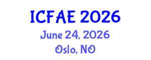 International Conference on Food and Agricultural Engineering (ICFAE) June 24, 2026 - Oslo, Norway