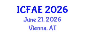 International Conference on Food and Agricultural Engineering (ICFAE) June 21, 2026 - Vienna, Austria