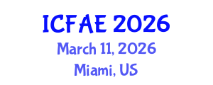 International Conference on Food and Agricultural Engineering (ICFAE) March 11, 2026 - Miami, United States